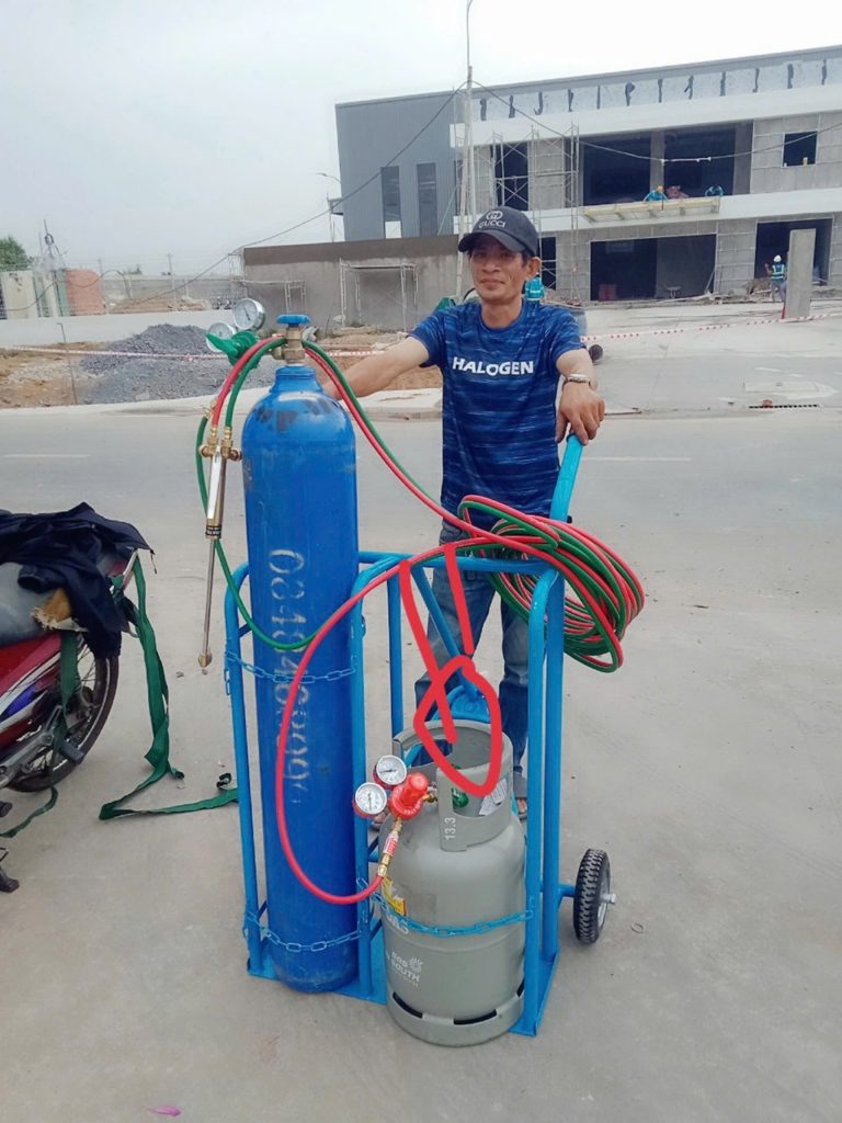 xe đẩy bộ hàn gió đá